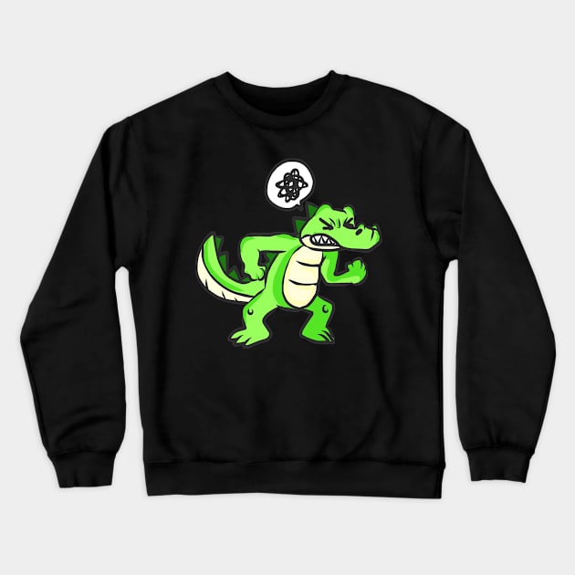 Crocodile animal motif alligator animal welfare for children Crewneck Sweatshirt by KK-Royal